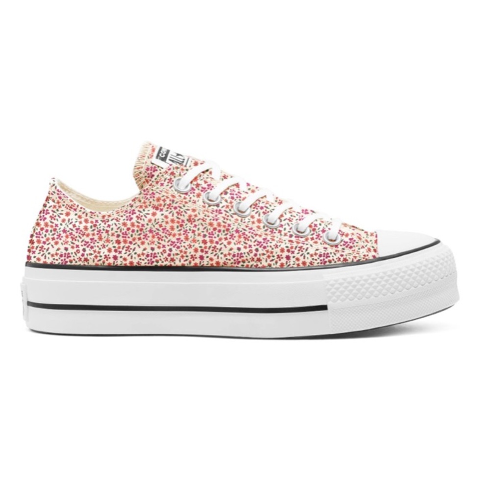 Vintage floral platform Converse